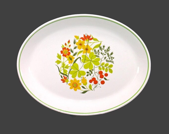 Johnson Brothers JB1017 oval platter. Retro florals. Made in England.