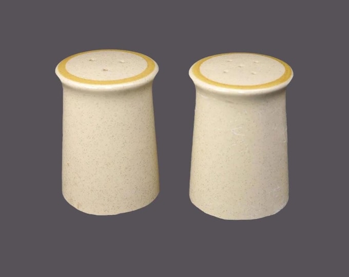 Hearthside Garden Festival stoneware salt and pepper shaker set made in Japan. Flaws (see below).