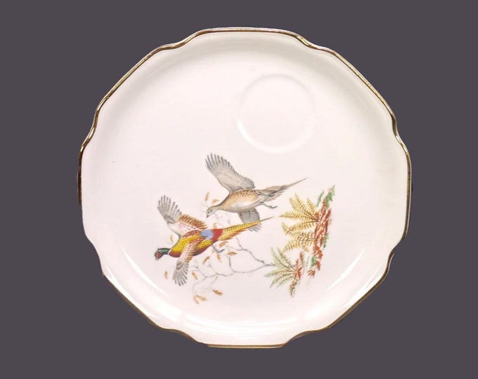Georgian China snack plate. Wild Grouse in flight. Georgian Gamebirds series made in USA. Choose pattern below.