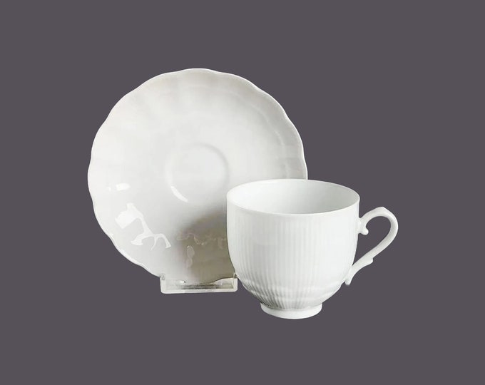 Kaiser Romantica Chef's favorite all-white cup and saucer set made in Germany.