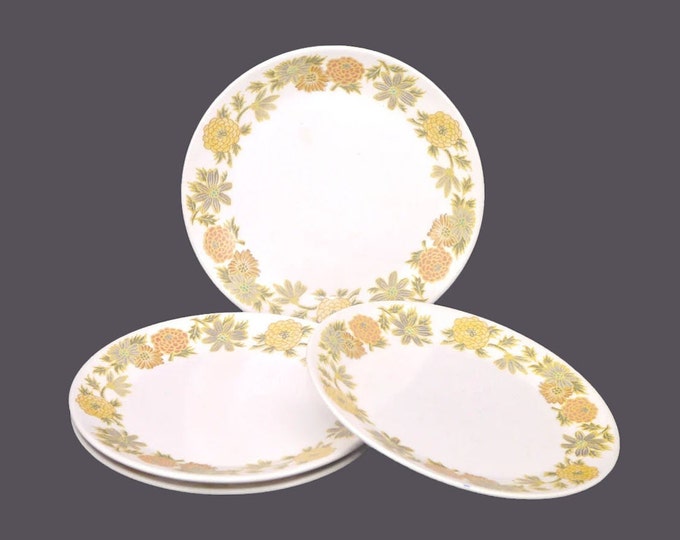 Four Noritake Sunny Side 9003 stoneware bread plates. Progression stoneware made in Japan.