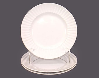 Vintage Alfred Meakin Leeds all-white dessert plates made in England. Set of 3.