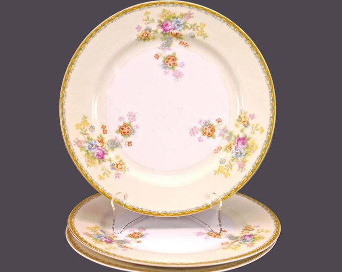 Three Gold China GOC35 dinner plates made in Japan.