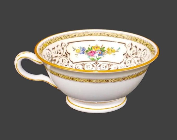 Antique Minton Cambridge Brown B1323 hand-painted orphan wide-mouth tea cup only made in England.
