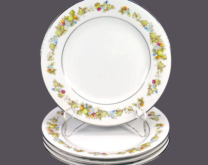 Four Noritake Diane 2008 bread plates made in Japan.