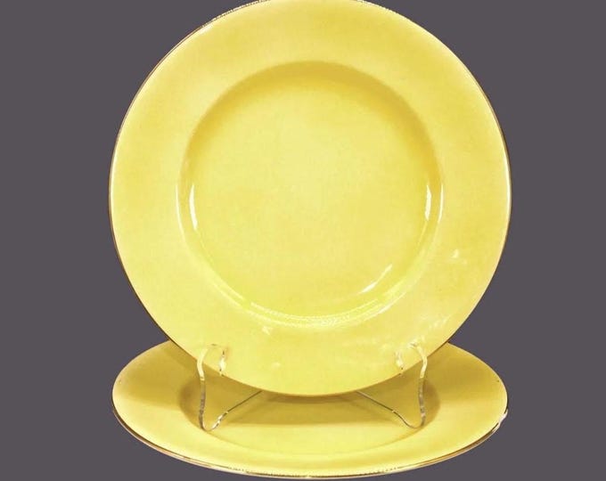 Vintage Royal Winton Pastel Yellow Luncheon Plates: England. 2 plates.