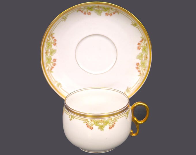 Antique Bawo & Dotter Elite Works Limoges BWD242 cup and saucer set made in France. Sets sold individually.