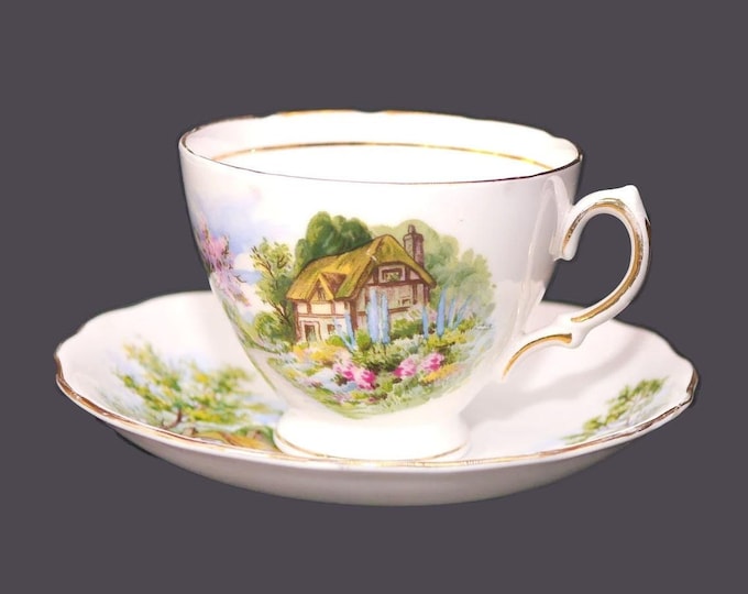 Royal Vale | Colclough 7382 bone china cup and saucer set made in England. Flaw (see below).