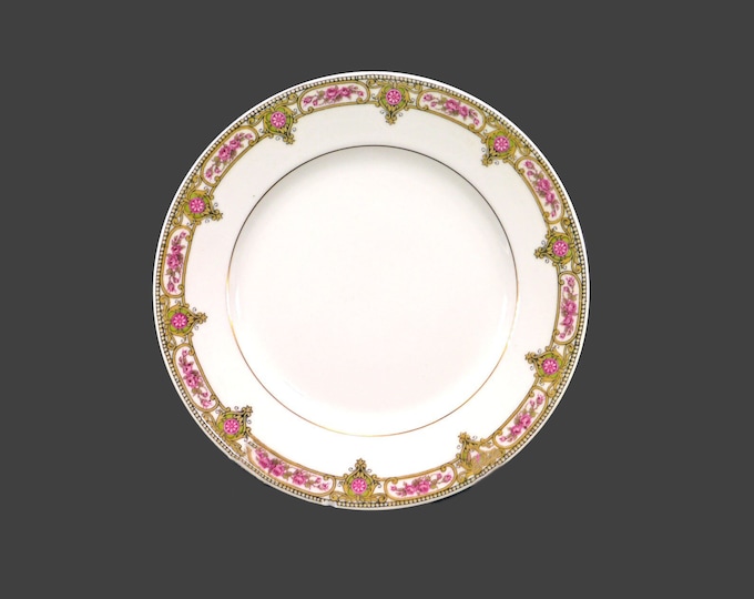 Antique Lanternier Limoges LNT103 hand-painted bread, dessert plate made in France. Flaw (see below).