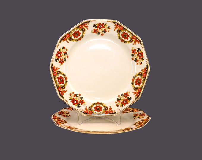 Pair of Royal Winton Grimwades T9447 luncheon plates. Royal Ivory Ware made in England.