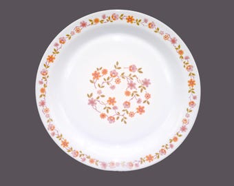 Vintage Arcopal Scania large, milk glass dinner plate made in France.