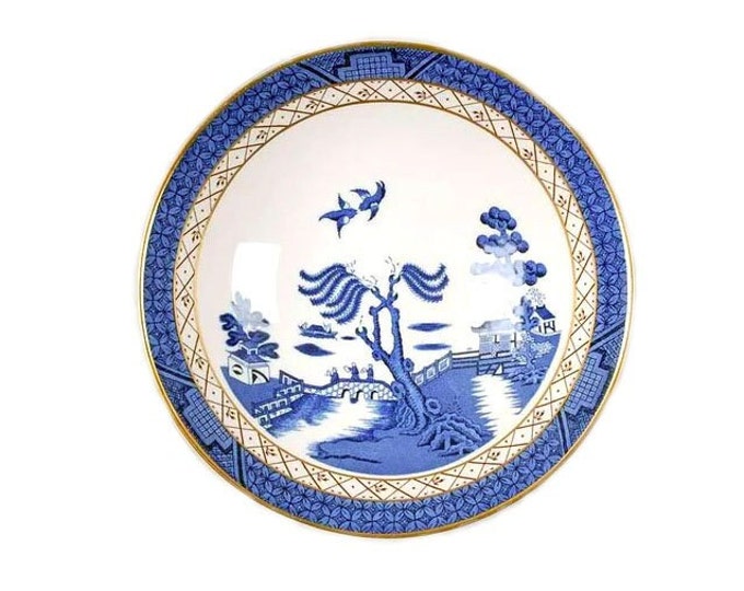 Royal Doulton Majestic Collection Booths Real Old Willow TC1126 round serving bowl. Classic Chinoiserie made in England.