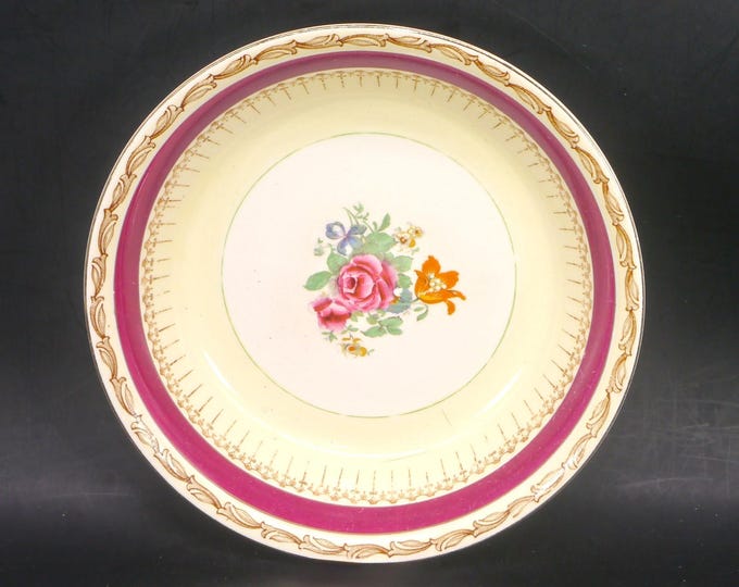 Antique art-nouveau Alfred Meakin Saracen coupe soup bowl made in England. Flaws (see below).