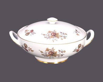 Vintage Royal Tuscan Golden Fruit covered serving bowl. Bone china made in England.