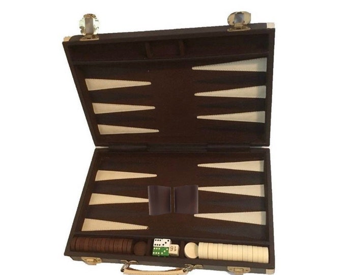 Briefcase backgammon set. Complete. Great man gift.