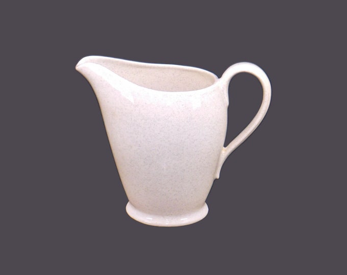 Grindley GRI490 16-ounce milk jug made in England. White with blue speckles.