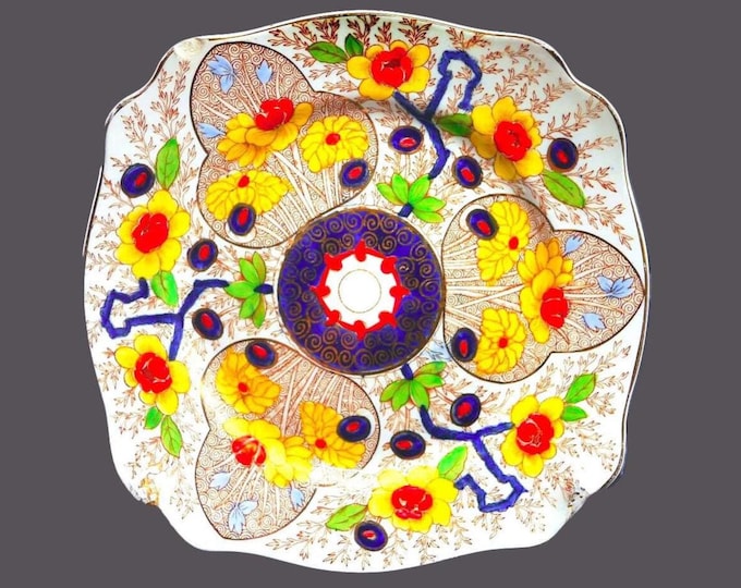 Arthur J. Wilkinson | Royal Staffordshire Cairo 8920 Imari squared luncheon plate made in England. Flaw (see below).