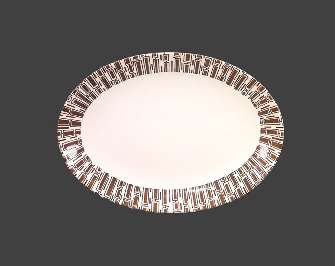 Crown Lynn Espresso oval serving platter. Vaiselle en Gres ironstone made in Philppines.