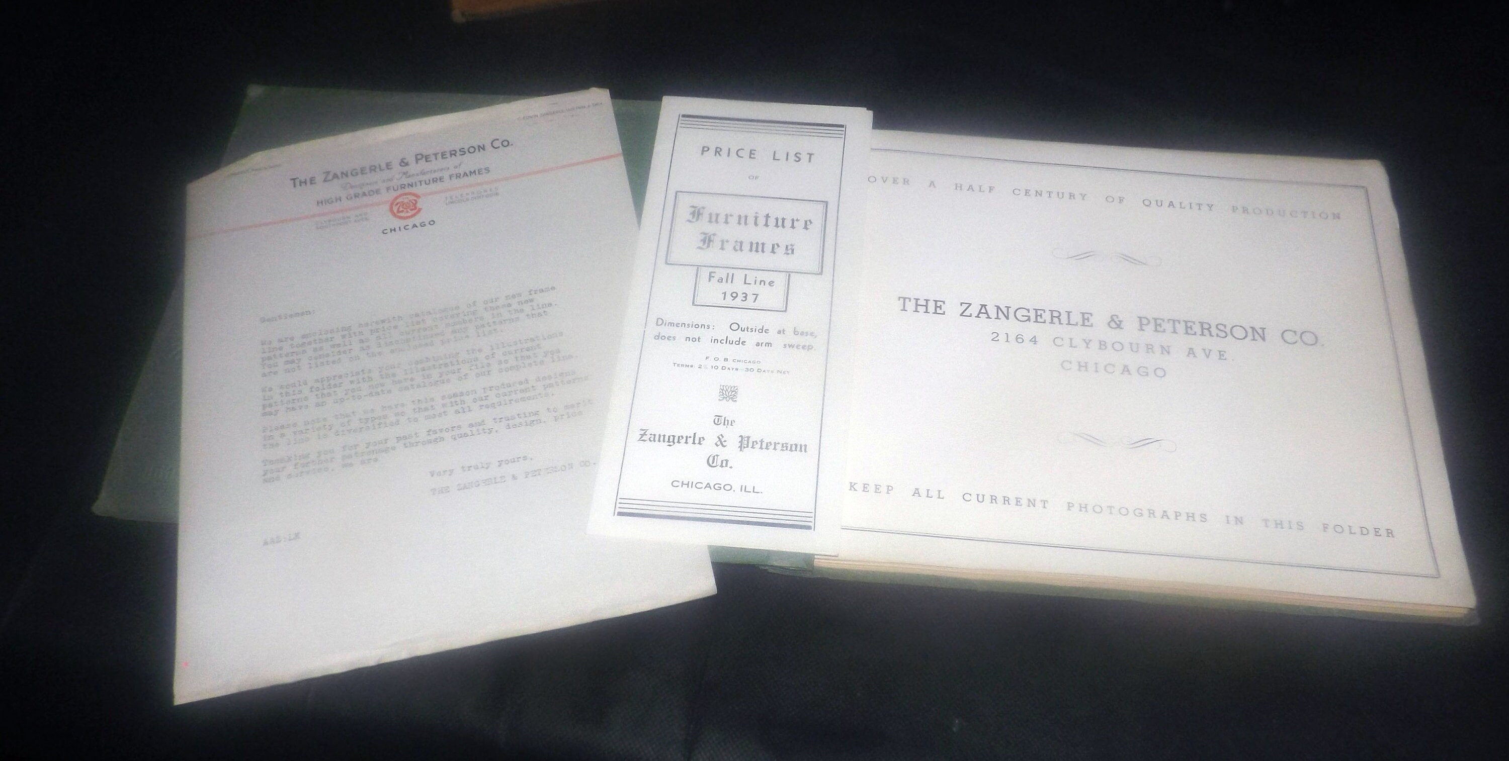 Vintage (1937) The Zangerle & Peterson Company living room furniture