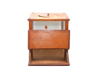 Antique Edwardian Wooden Biscuit Dispenser: General Store Dispenser Bryan Ohio