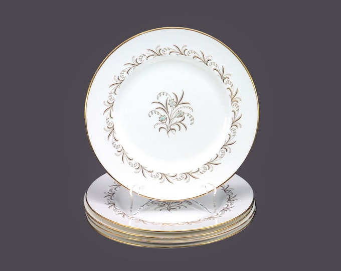 Five Paragon Bride's Bouquet bone china salad plates made in England.