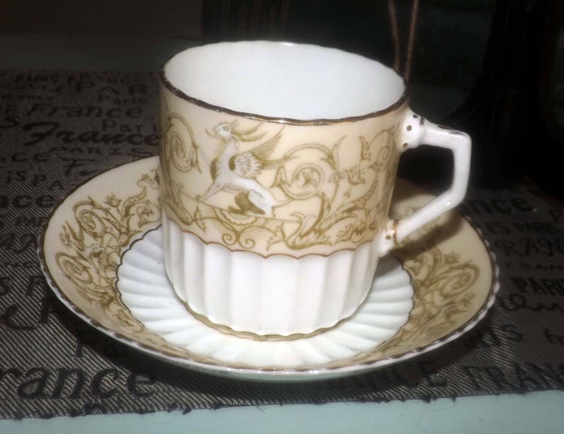 Antique late 1800s Griffin tea set flat cup with matching Etsy