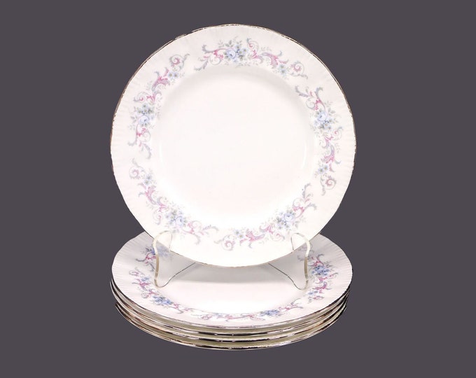 Five Paragon Romance salad plates. Bone china made in England.