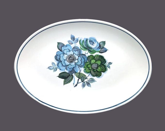 Vintage Ridgway Pottery Heavenly Blue oval platter made in England.