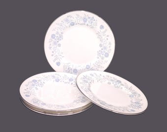 Vintage Wedgwood Belle Fleur bone china bread plates made in England.