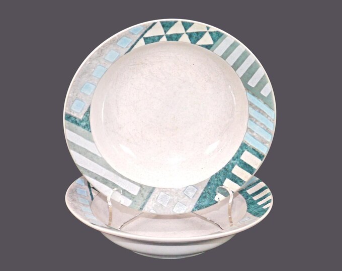 Pair of Studio Nova Eclectic HG295 rimmed fruit nappies, dessert bowls.