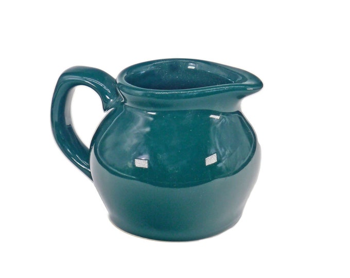 Signature Housewares Carnivale Dark Green stoneware creamer jug made in Japan.