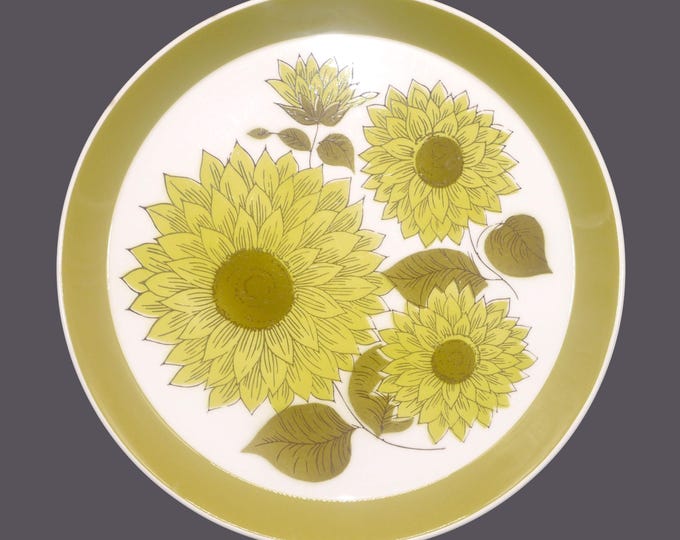 Retro vintage Mikasa Dahlia dinner plate. Flower-power Duplex stoneware Japan.