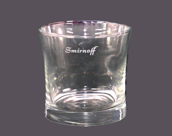 Smirnoff Vodka lo-ball glass. Gift for him. Gift for dad.