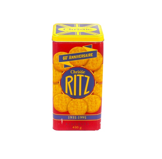 Vintage Ritz Crackers 1995 60th Anniversary Tin. English | French 