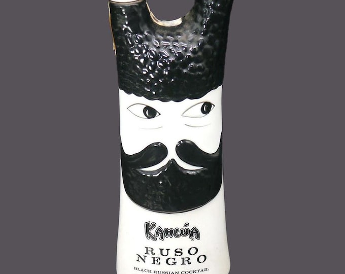 Kahlua Black Russian | Ruso Negro empty bottle. Inspired by Lagardo Tackett. Ceramica de Cuernavaca Mexico. Gift for him. Gift for dad.