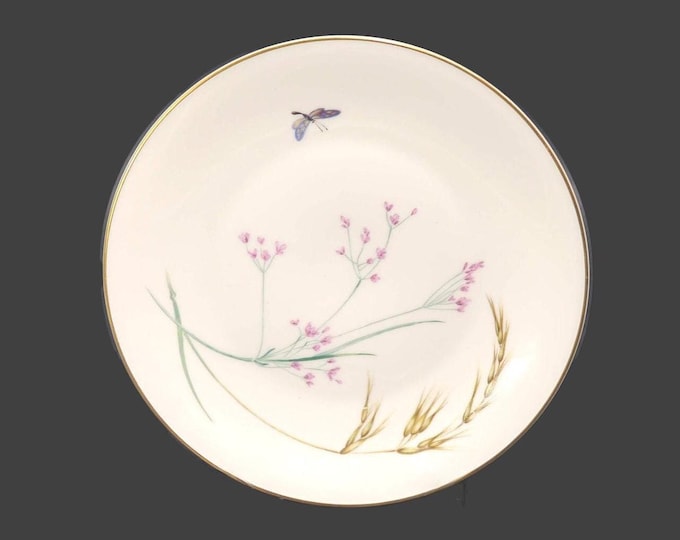 Vintage Heinrich Sommer salad plate made in Germany. Multi-motif butterflies and wildflowers.