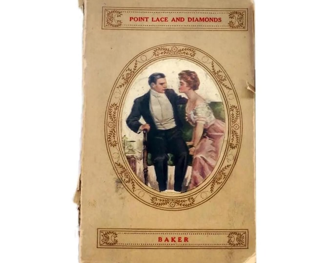 Antiquarian first-edition (soft cover) illustrated pocketbook of Victorian poetry. George Baker Point Lace and Diamonds. Frederick Stokes NY