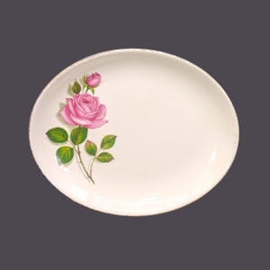 Vintage Swinnertons Pink Rose Oval Platter: Nestor Vellum England.