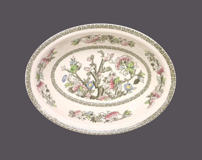Johnson Brothers Indian Tree oval rimmed serving bowl made in England.