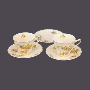 Antique J&G Meakin Cup and Saucer Sets made in England. Bonus saucer.