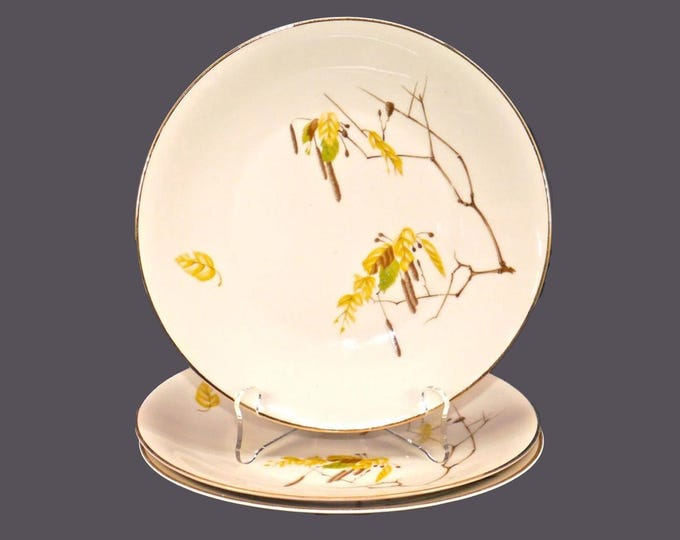 Three Heinrich Bavaria | H&C Selb Autumn salad plates made in Germany.