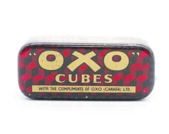 Oxo cubes salesman's mini sample tin made in England in the 1930s.