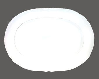 Richard Ginori Bordo Oro | aka GIN21 classic white and gold oval turkey platter. Gold verge. Porcellana Ariston made in Italy.