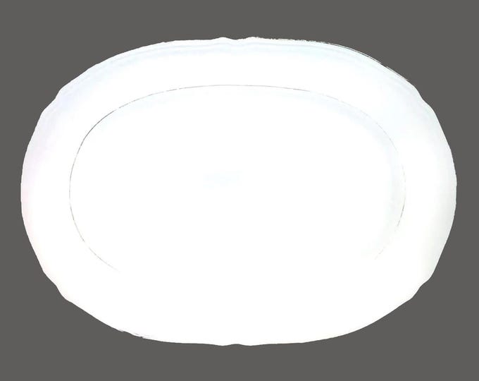 Richard Ginori Bordo Oro | aka GIN21 classic white and gold oval turkey platter. Gold verge. Porcellana Ariston made in Italy.