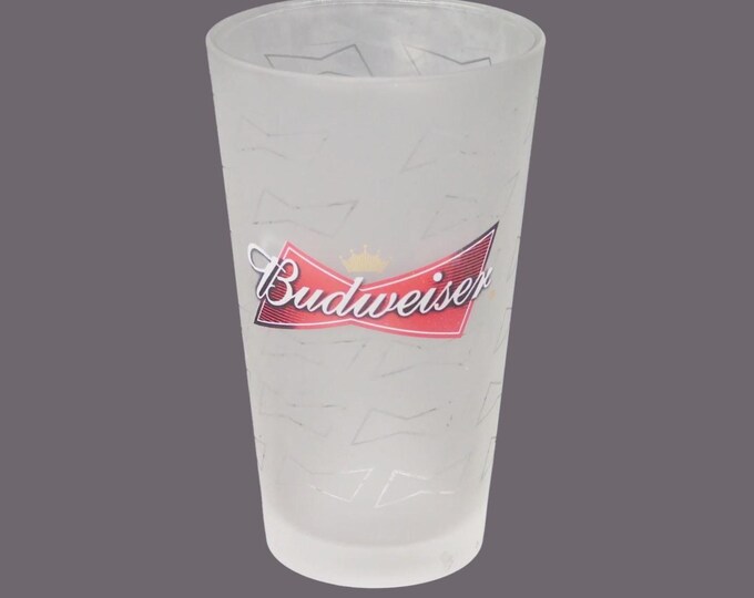 Vintage 1991 Budweiser King of Beers Frosted Pint Glass
