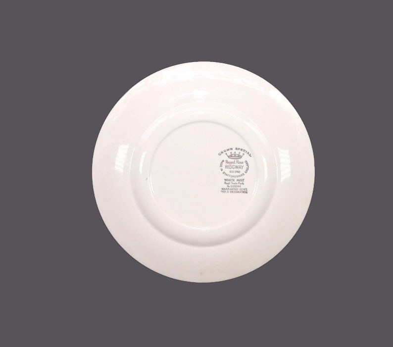 Rose Ridgeway England Vintage Ridgway Regal Rose Dessert Plate. White Mist Ironstone Made ...