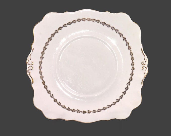 Royal Standard lugged | handled cake, cookie, pastry serving plate made in England.