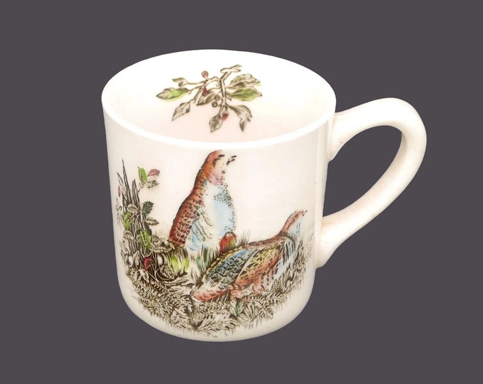Johnson Brothers Game Birds Cream Partridge coffee or tea mug made in England. Sold individually.