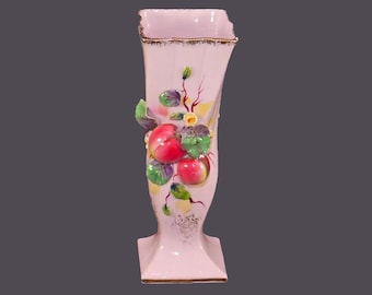 L'Amour Japan 4362 hand-painted majolica | barbotine flower or bud vase.