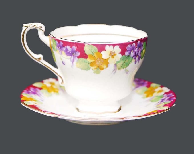 Paragon Spring Melody bone china demitasse set | espresso set made in England.
